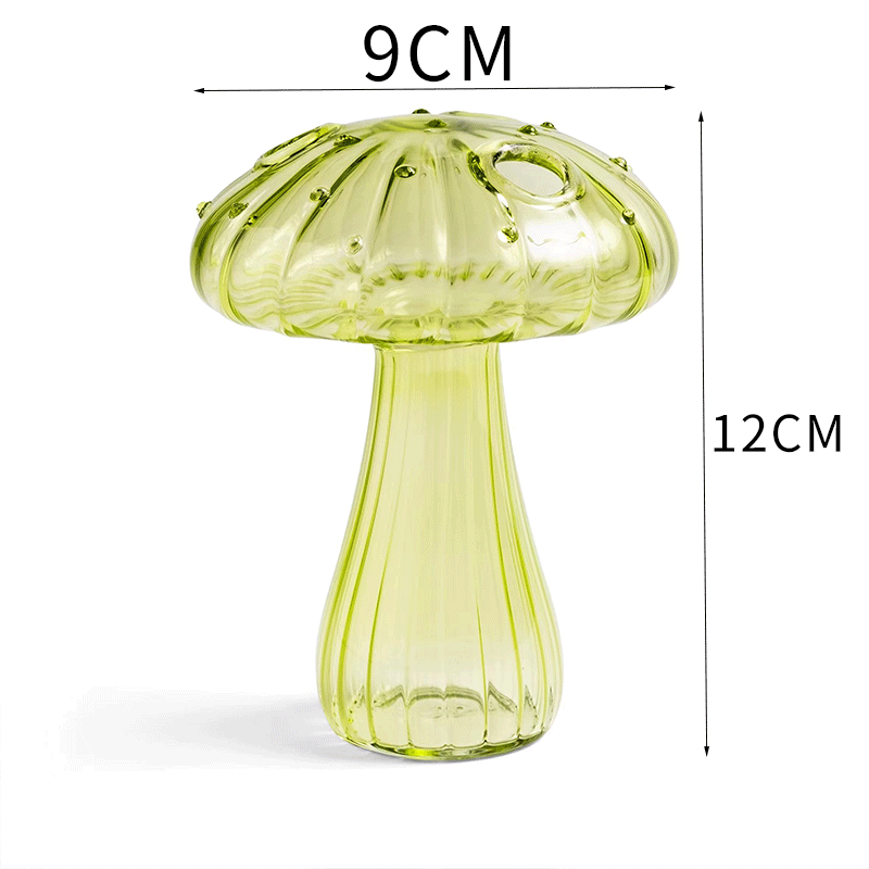 Modern Glass Mushroom Hydroponic Vase & Aromatherapy Diffuser Accent - Image 5