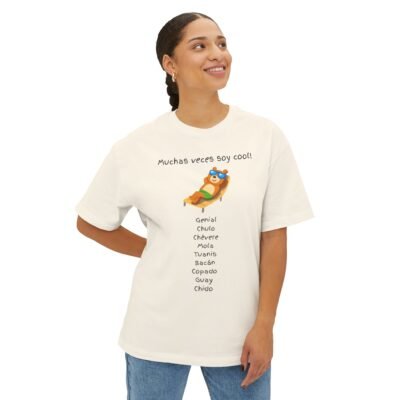 Cool Vibes Unisex Oversized Boxy Tee – 'Muchas Veces Soy Cool'