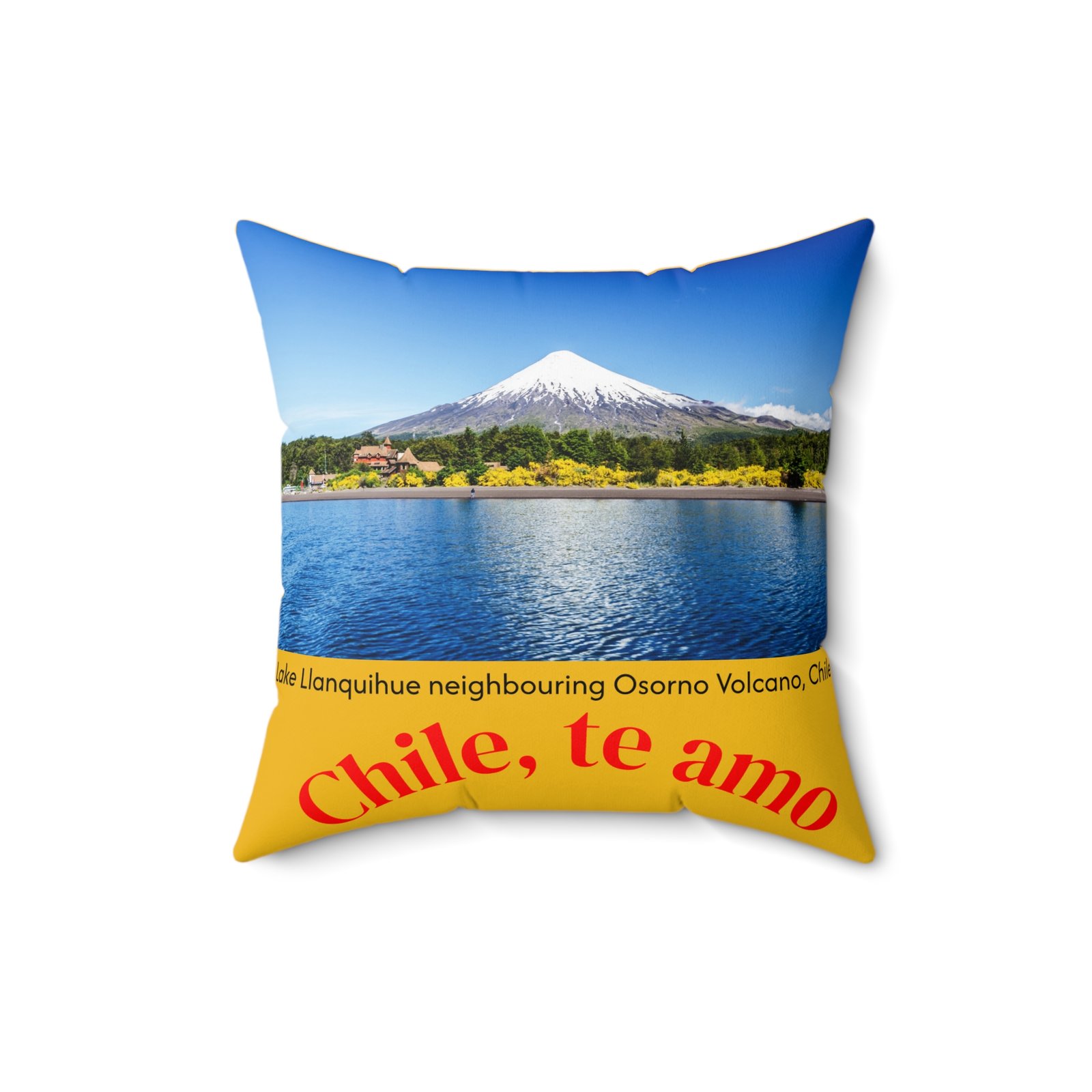 Chile Te Amo Decorative Spun Polyester Throw Pillow - Image 4