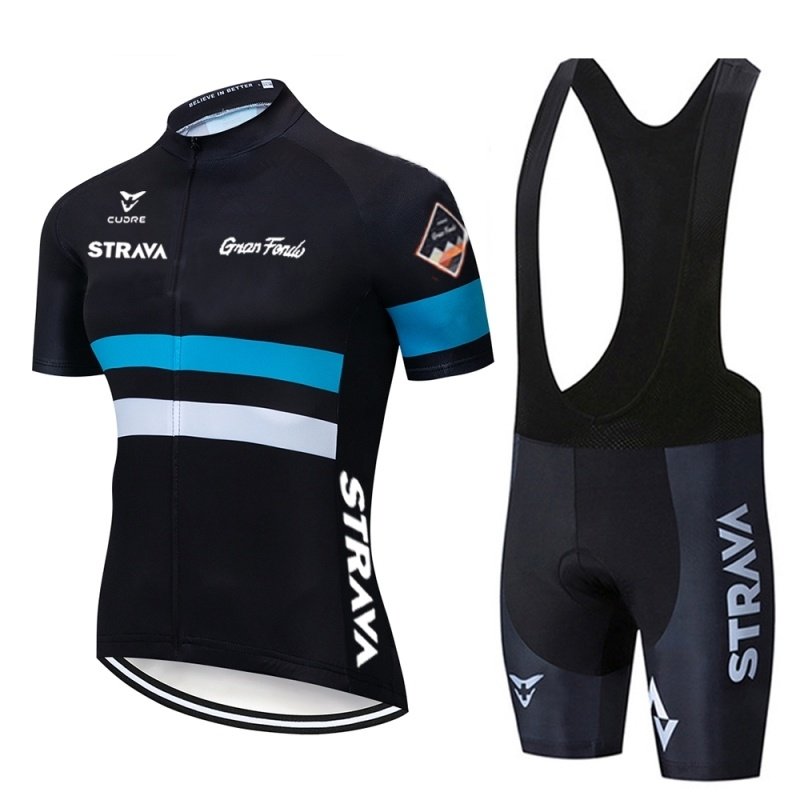Men's Professional Cycling Jersey and Padded Bib Shorts Bike Clothing Set
