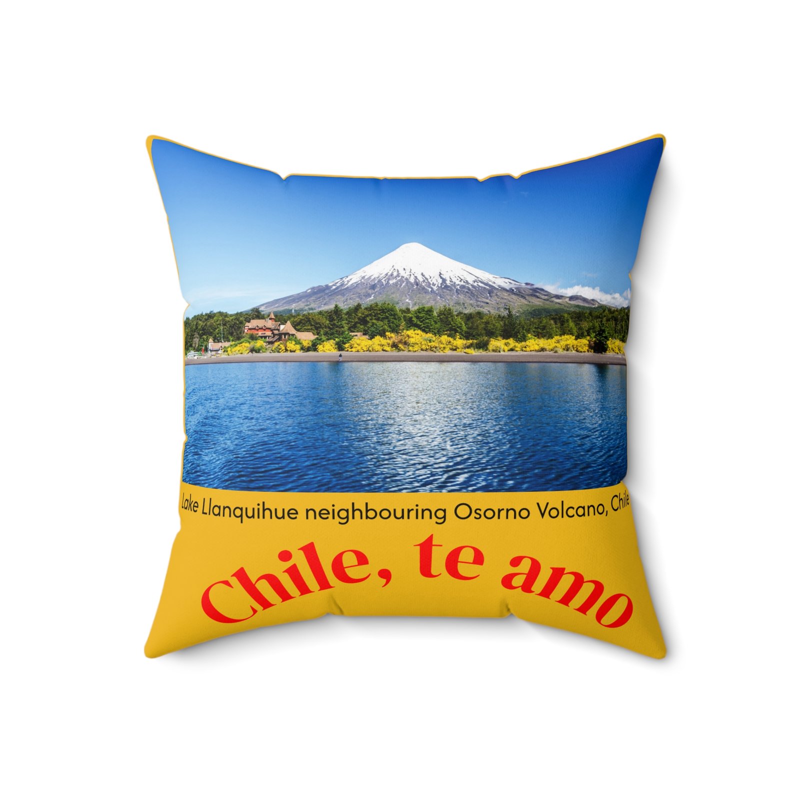 Chile Te Amo Decorative Spun Polyester Throw Pillow - Image 7