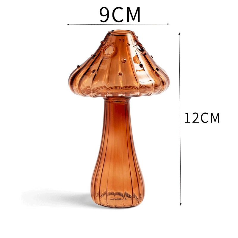Modern Glass Mushroom Hydroponic Vase & Aromatherapy Diffuser Accent - Image 8