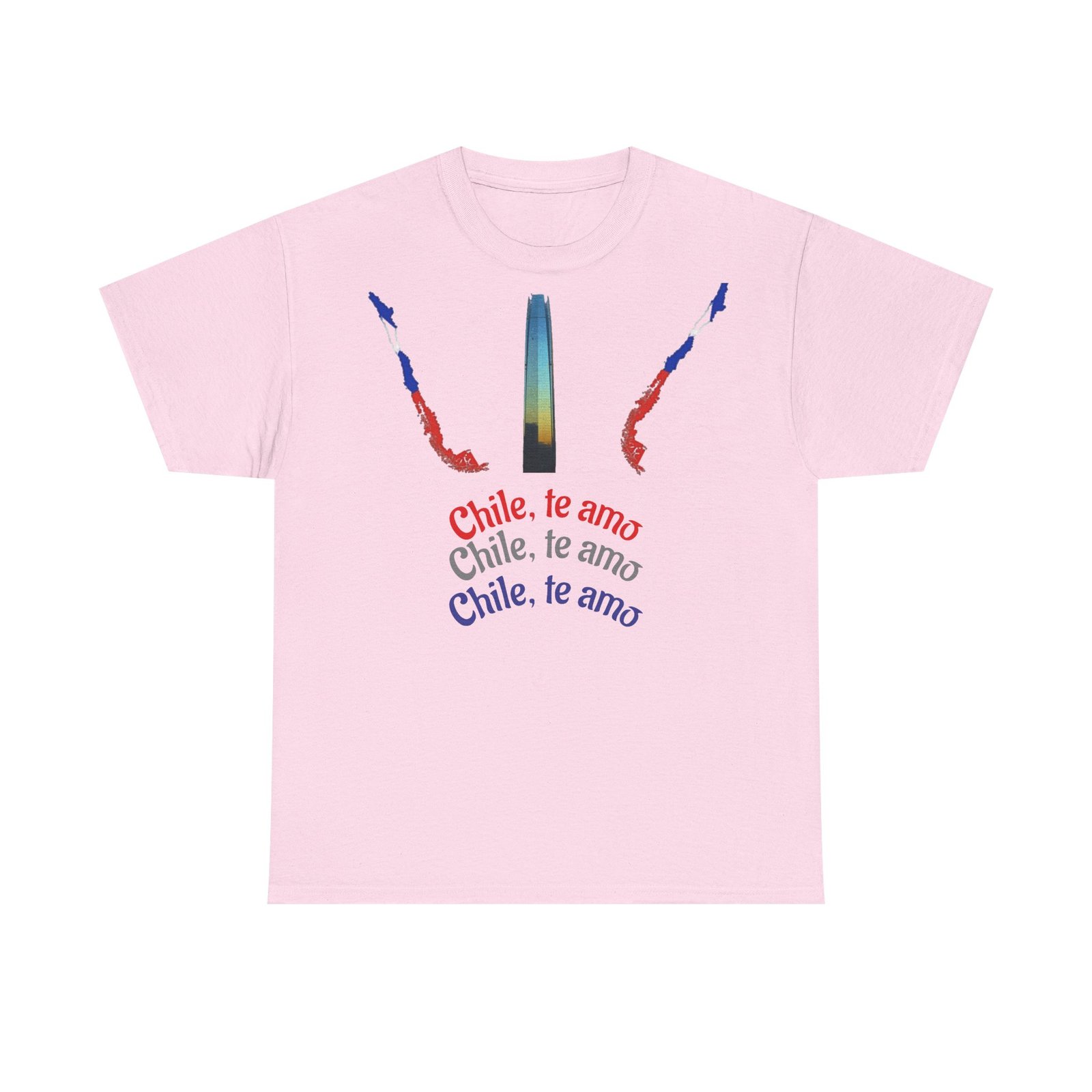 Chile Te Amo Unisex Heavy Cotton T-Shirt | Chilean Cultural Pride Tee - Image 2