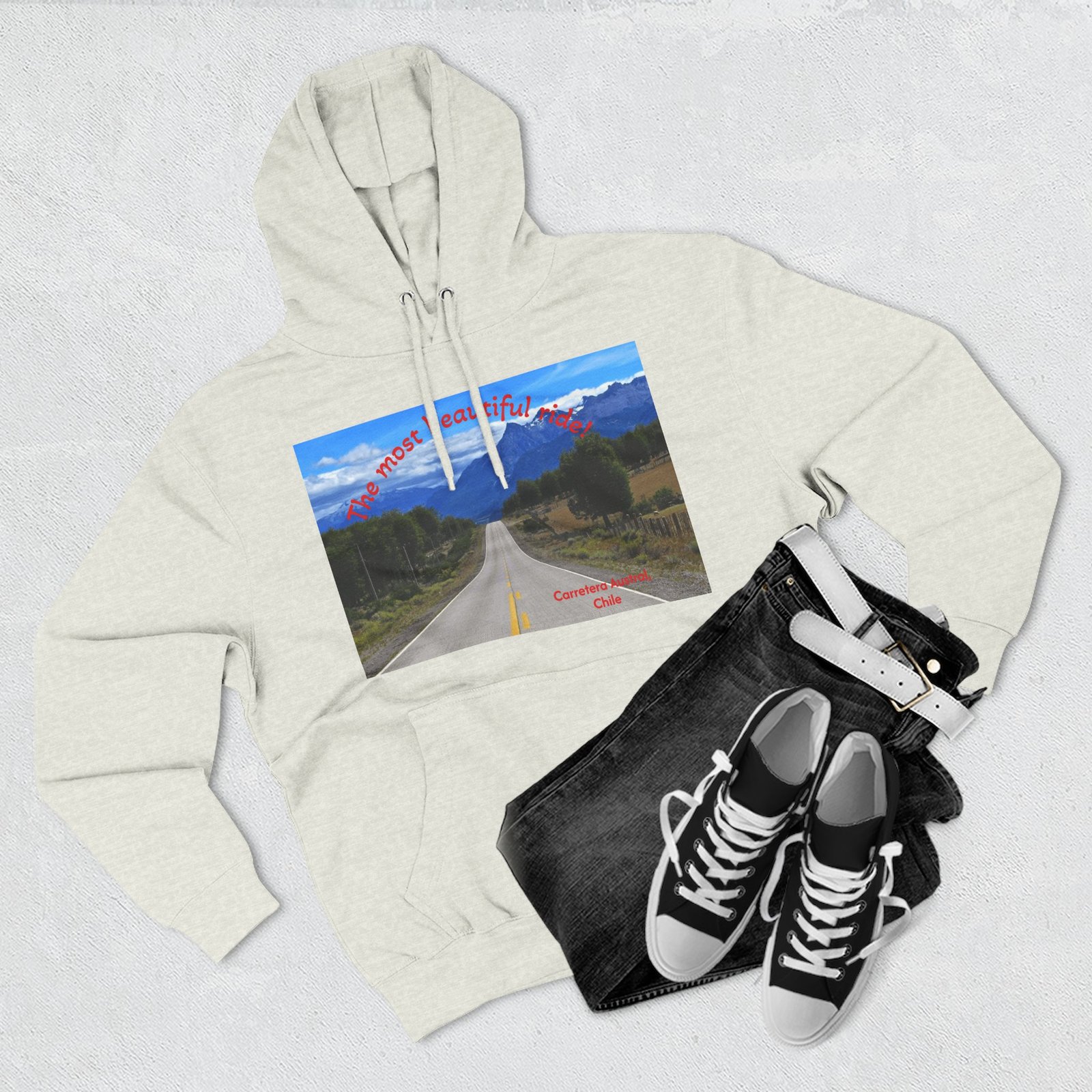 Scenic Adventure Three-Panel Fleece Hoodie with Kangaroo Pocket - Image 23
