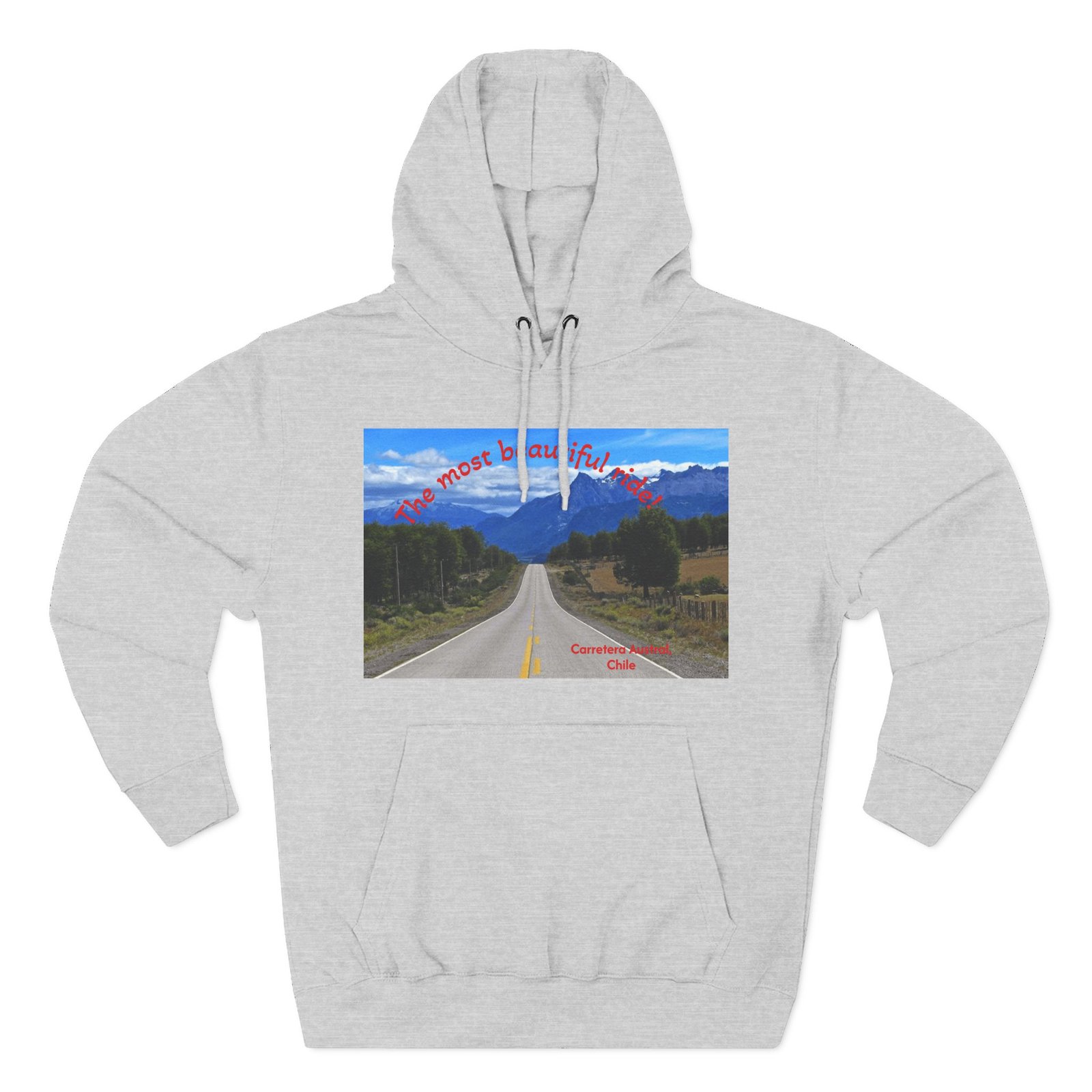 Scenic Adventure Three-Panel Fleece Hoodie with Kangaroo Pocket - Image 5