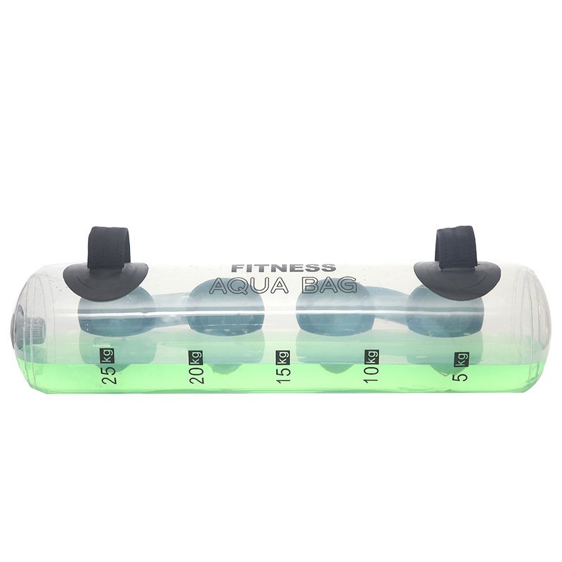 Transparent Cylindrical Aqua Fitness Water Bag for Weightlifting and Core Training - Image 2