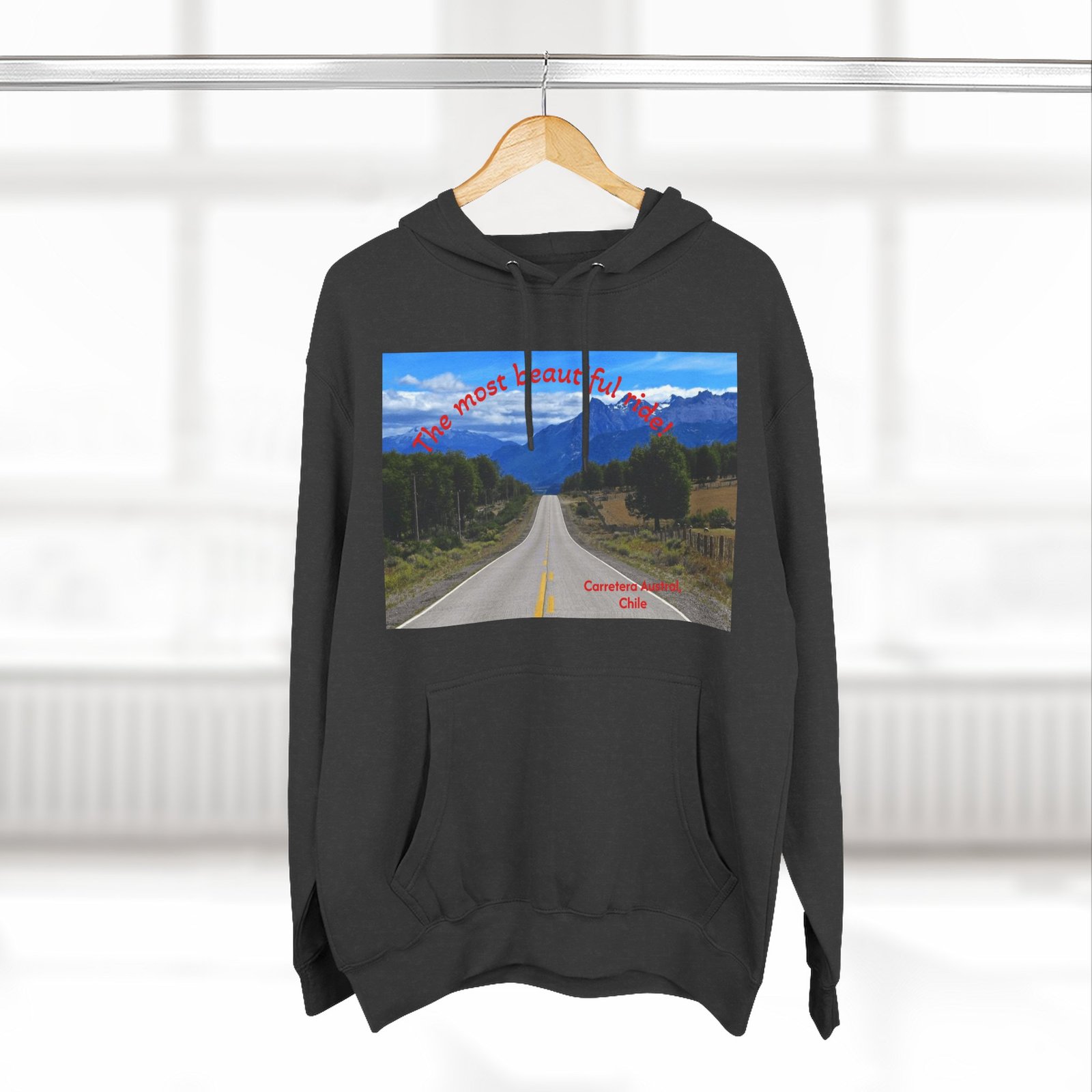 Scenic Adventure Three-Panel Fleece Hoodie with Kangaroo Pocket - Image 12