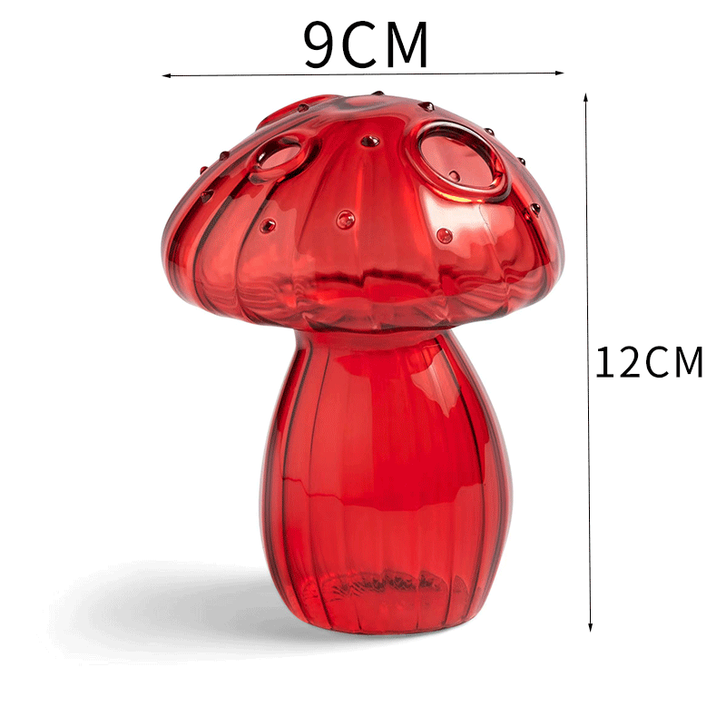 Modern Glass Mushroom Hydroponic Vase & Aromatherapy Diffuser Accent - Image 6