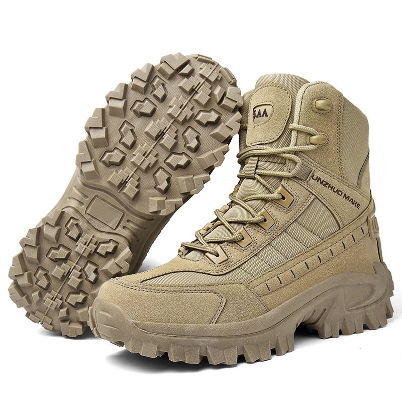 Men's Heavy-Duty High-Top Military Tactical Boots for Hiking and Outdoor Training - Image 5