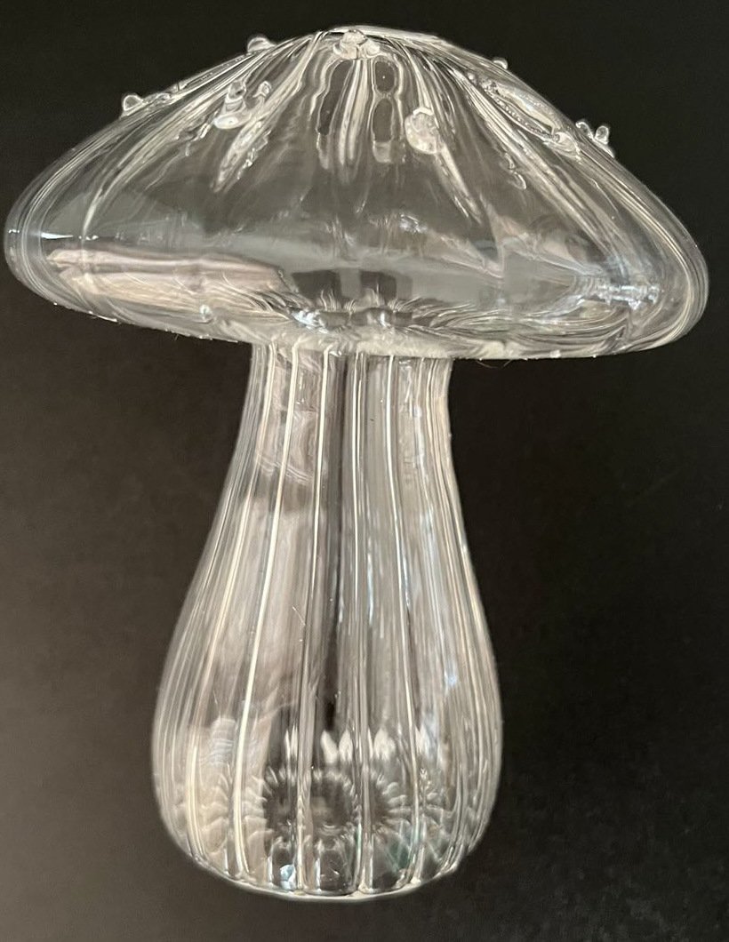 Modern Glass Mushroom Hydroponic Vase & Aromatherapy Diffuser Accent - Image 10