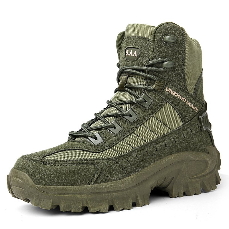 Men's Heavy-Duty High-Top Military Tactical Boots for Hiking and Outdoor Training - Image 7