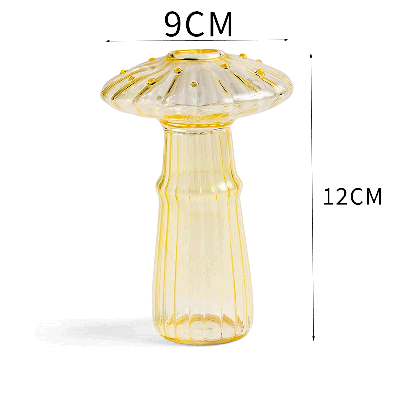 Modern Glass Mushroom Hydroponic Vase & Aromatherapy Diffuser Accent - Image 7