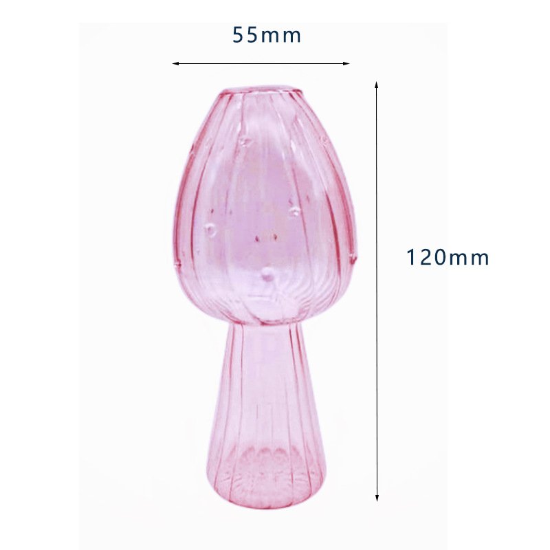 Modern Glass Mushroom Hydroponic Vase & Aromatherapy Diffuser Accent - Image 9