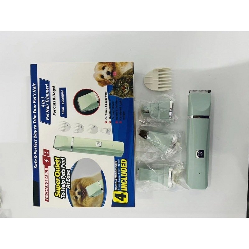 4-in-1 Rechargeable Multi-Blade Pet Grooming Shaver & Nail Grinder Set - Image 2